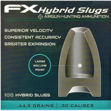Kulkelės FX Airguns Hybrid Slugs 7,62 mm, 44,5 gr. 2,88 g