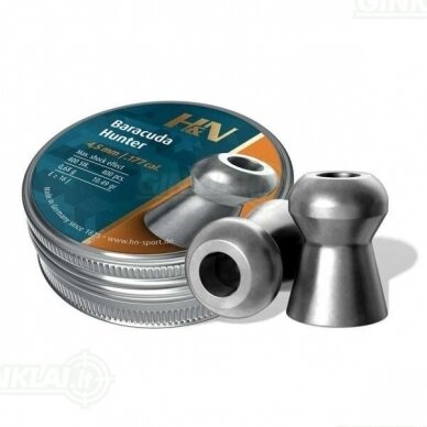 Kulkelės H&N BARACUDA HUNTER 4,5 mm, 400 vnt. Kulkelės H&N BARACUDA HUNTER 4,5 mm, 400 vnt.