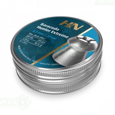 Kulkelės H&N Hunter Extreme 5,5 mm, 200 vnt. Kulkelės H&N Hunter Extreme 5,5 mm, 200 vnt.