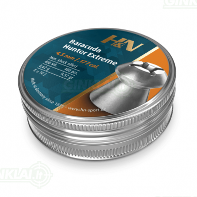 Kulkelės H&N Hunter Extreme 4,5 mm, 400 vnt. 1 Kulkelės H&N Hunter Extreme 4,5 mm, 400 vnt. 1