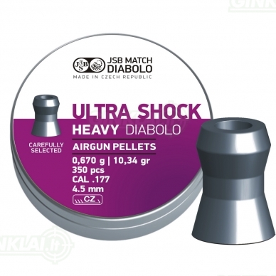 Kulkelės JSB Diabolo Heavy Ultra Shock 4,50 mm 350 vnt.