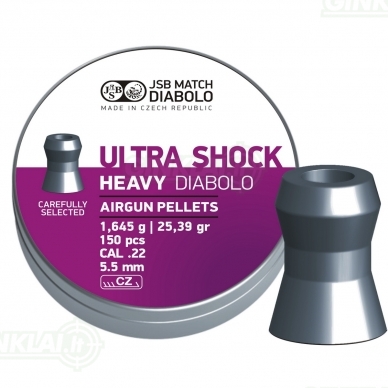 Kulkelės JSB Diabolo Heavy Ultra Shock 5,50 mm 150 vnt.