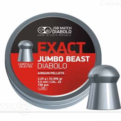 Kulkelės JSB Diabolo JUMBO Exact Beast 5,52 mm 150 vnt.