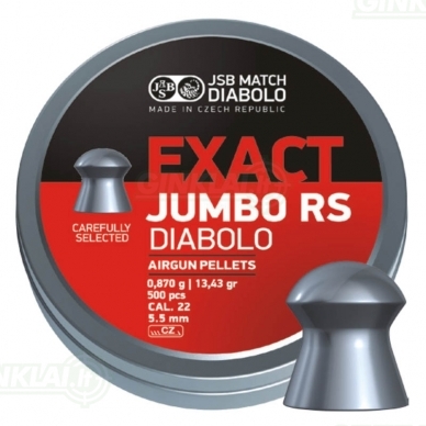 Kulkelės JSB Diabolo JUMBO Exact RS 5,52 mm 250 vnt.