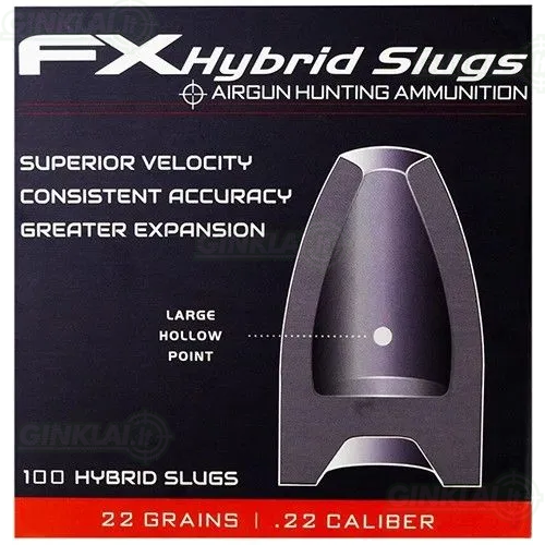 Kulkelės FX Airguns Hybrid Slugs .217 5,51 mm, 22 gr. 1,425 g Kulkelės FX Airguns Hybrid Slugs .217 5,51 mm, 22 gr. 1,425 g