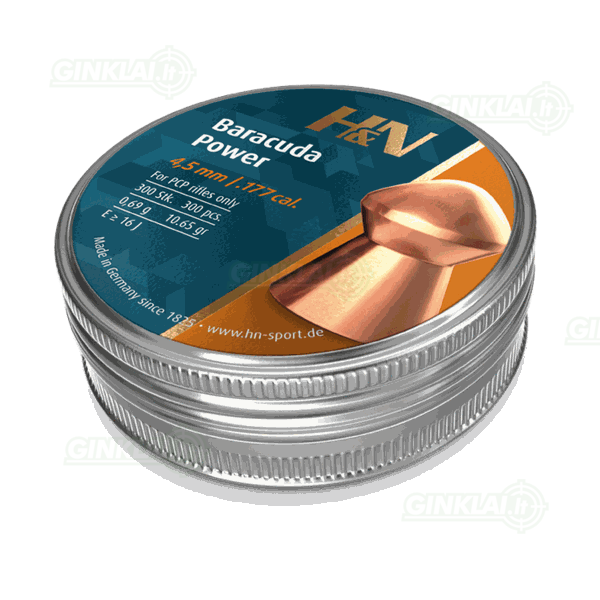 Kulkelės H&N BARACUDA POWER 4,5 mm, 300 vnt. 1