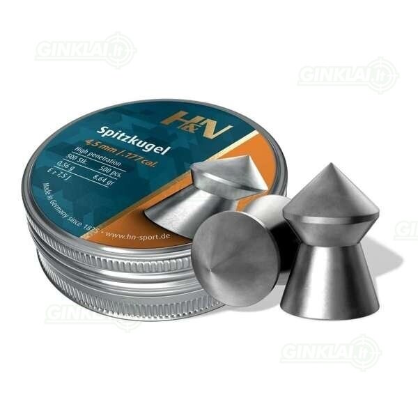 Kulkelės H&N SPITZKUGEL 4,50 mm, 500 vnt.