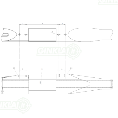 Laikiklių bazė Leupold STD Two-Piece base, Browning European 50032