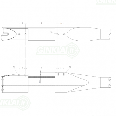 Laikiklių bazė Leupold STD Two-Piece base, Browning European 50032 1