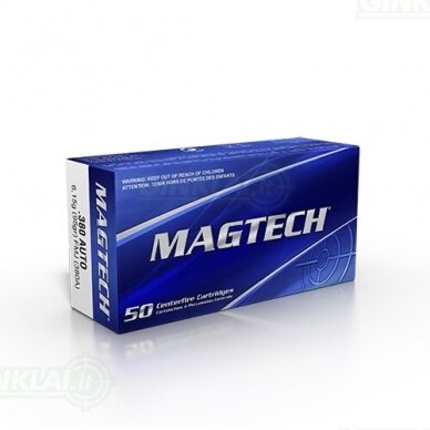 Magtech 9mm 9x17 380 Auto FMJ 95gr 380A 50vnt. Magtech 9mm 9x17 380 Auto FMJ 95gr 380A 50vnt.