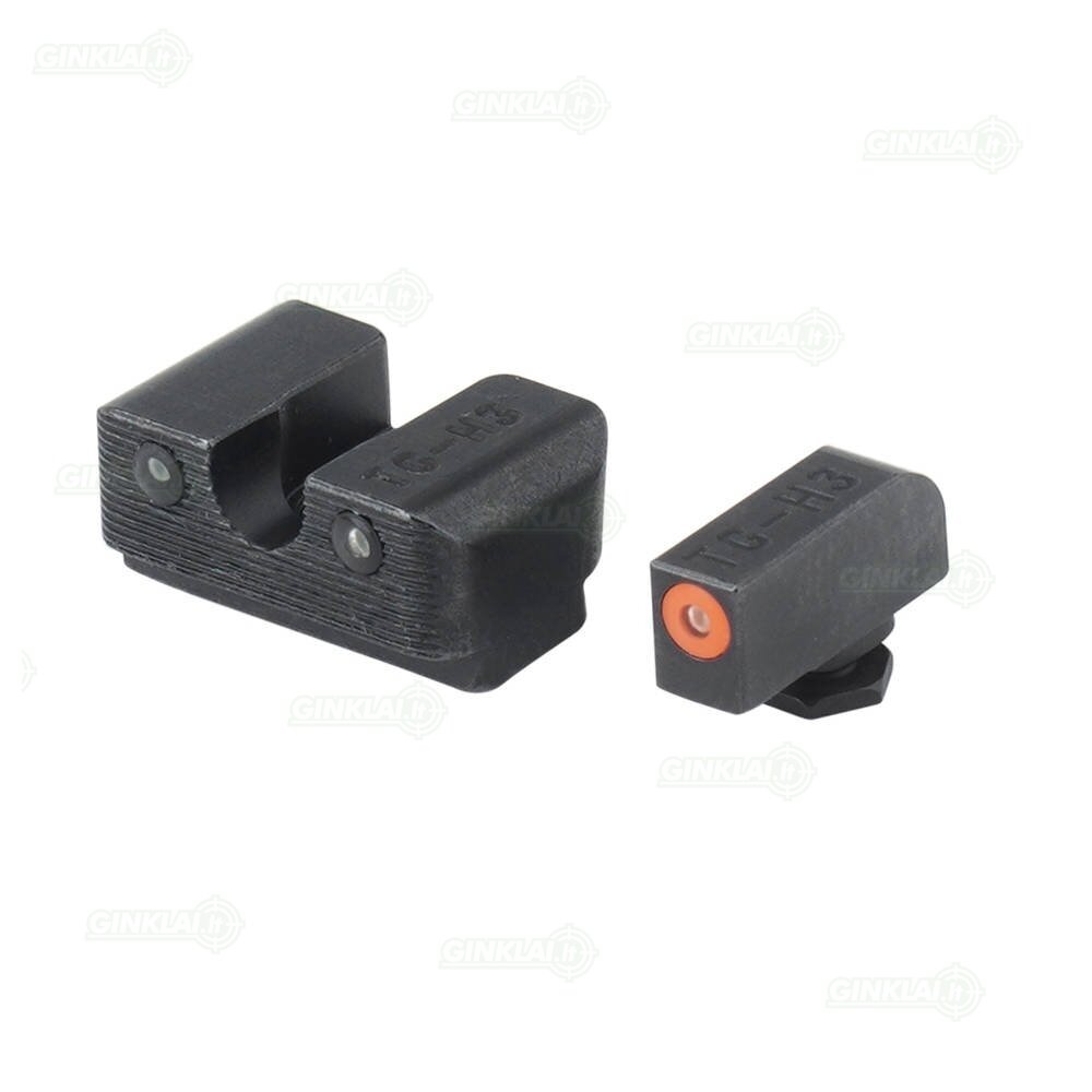 Naktiniai taikikliai TruGlo Tritium Pro Night Sights Glock 17/19 Low Orange outline TG231G1C