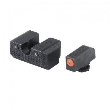 Naktiniai taikikliai TruGlo Tritium Pro Night Sights Glock 17/19 Low Orange outline TG231G1C Naktiniai taikikliai TruGlo Tritium Pro Night Sights Glock 17/19 Low Orange outline TG231G1C
