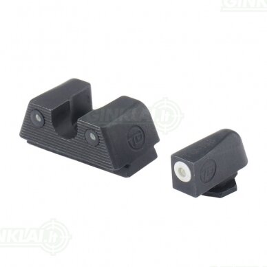 Naktiniai taikikliai TruGlo Tritium-X Night Sights Glock 17, 19 Low White outline TG231G1XW Naktiniai taikikliai TruGlo Tritium-X Night Sights Glock 17, 19 Low White outline TG231G1XW