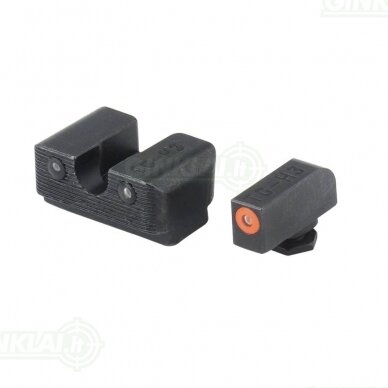 Naktiniai taikikliai TruGlo Tritium Pro Night Sights Glock 17/19 Low Orange outline TG231G1C Naktiniai taikikliai TruGlo Tritium Pro Night Sights Glock 17/19 Low Orange outline TG231G1C