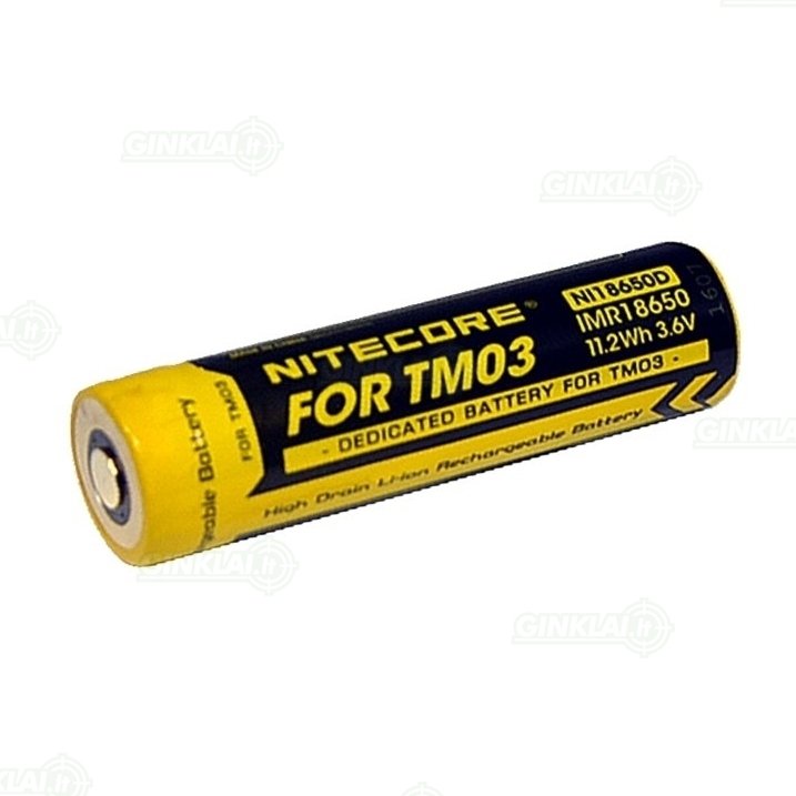 Nitecore TM03 NI18650D Li-ion Battery 3,6V 11,2Wh Nitecore TM03 NI18650D Li-ion Battery 3,6V 11,2Wh