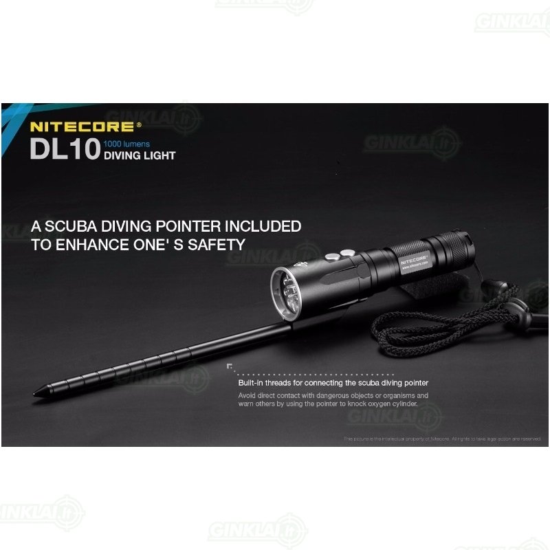 Nitecore DL10 prožektorius nardymui 3 Nitecore DL10 prožektorius nardymui 3