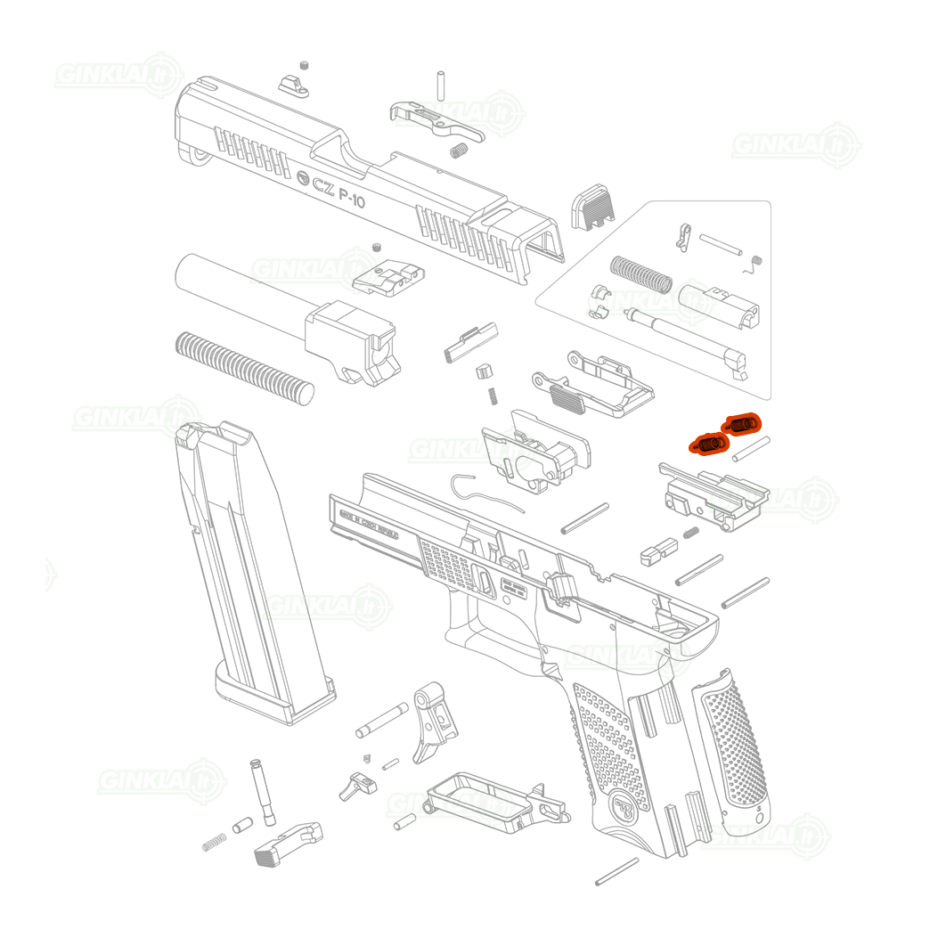 Nuleistuko traukės spyruoklė CZ P-10 Trigger Bar Spring 1 Nuleistuko traukės spyruoklė CZ P-10 Trigger Bar Spring 1
