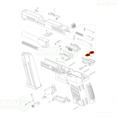 Nuleistuko traukės spyruoklė CZ P-10 Trigger Bar Spring 1 Nuleistuko traukės spyruoklė CZ P-10 Trigger Bar Spring 1