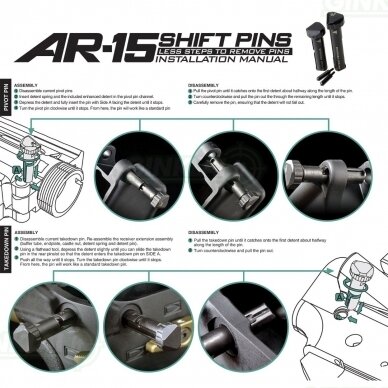 Pasukami kaiščiai Strike Industries Shift Pins for AR15 Black SI-AR15-SHIFT-BK 2