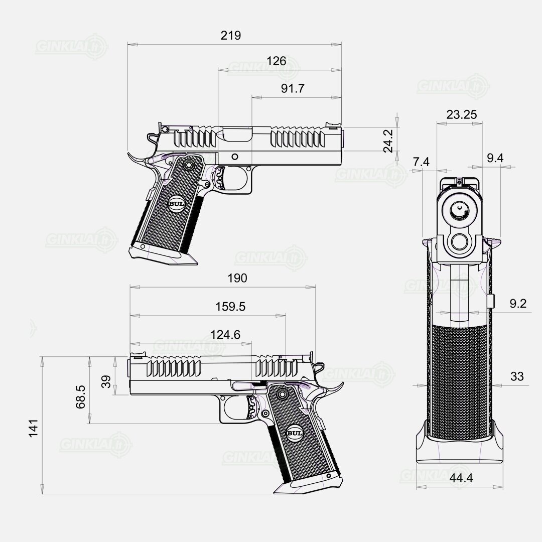 Pistoletas BUL SAS II SL SAW 9x19 5 Pistoletas BUL SAS II SL SAW 9x19 5