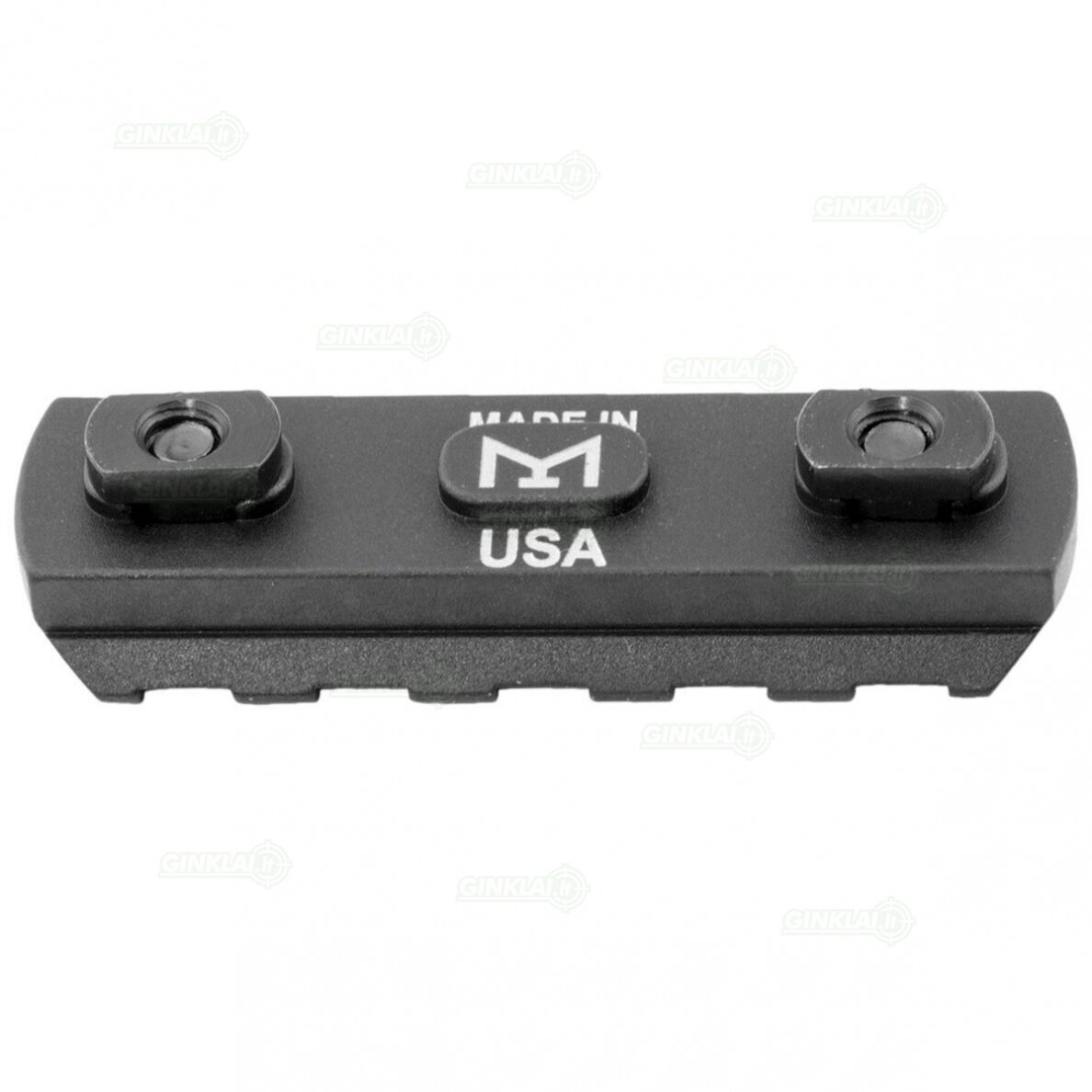 Picatinny bėgelis MFT Tekko Metal M-LOK 2-3/8" Picatinny Rail 5 Slots Black TMMLR5 1