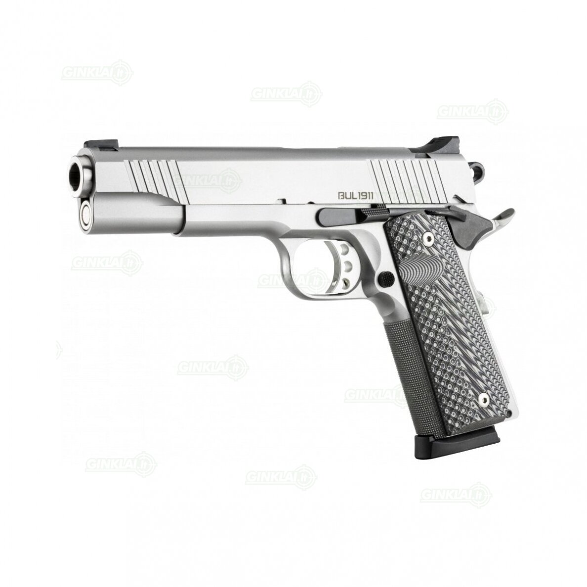 Pistoletas BUL 1911 Government Silver 9x19 Pistoletas BUL 1911 Government Silver 9x19
