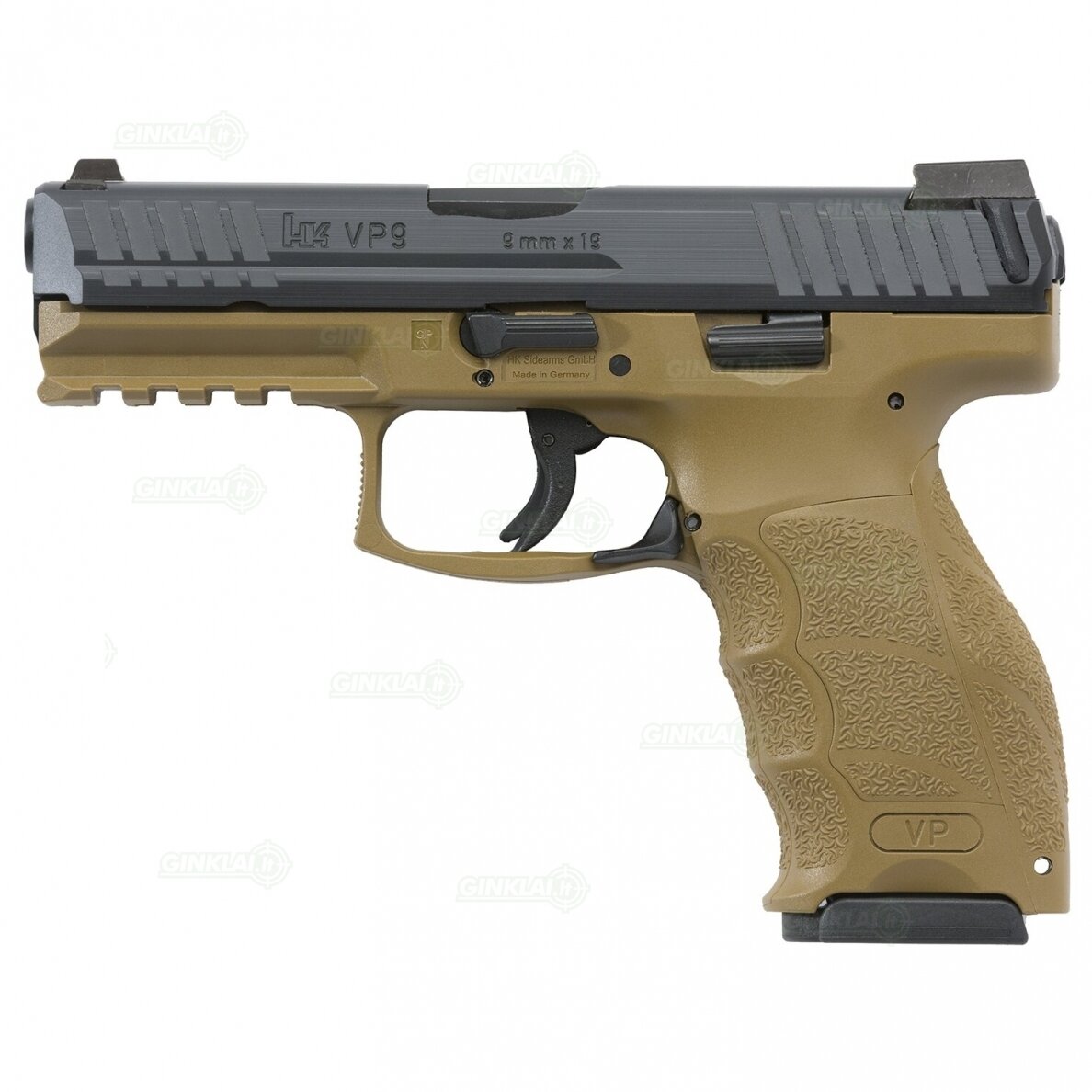 Pistoletas Heckler Koch SFP9 SF PB OR, 9x19 RAL8000 Pistoletas Heckler Koch SFP9 SF PB OR, 9x19 RAL8000