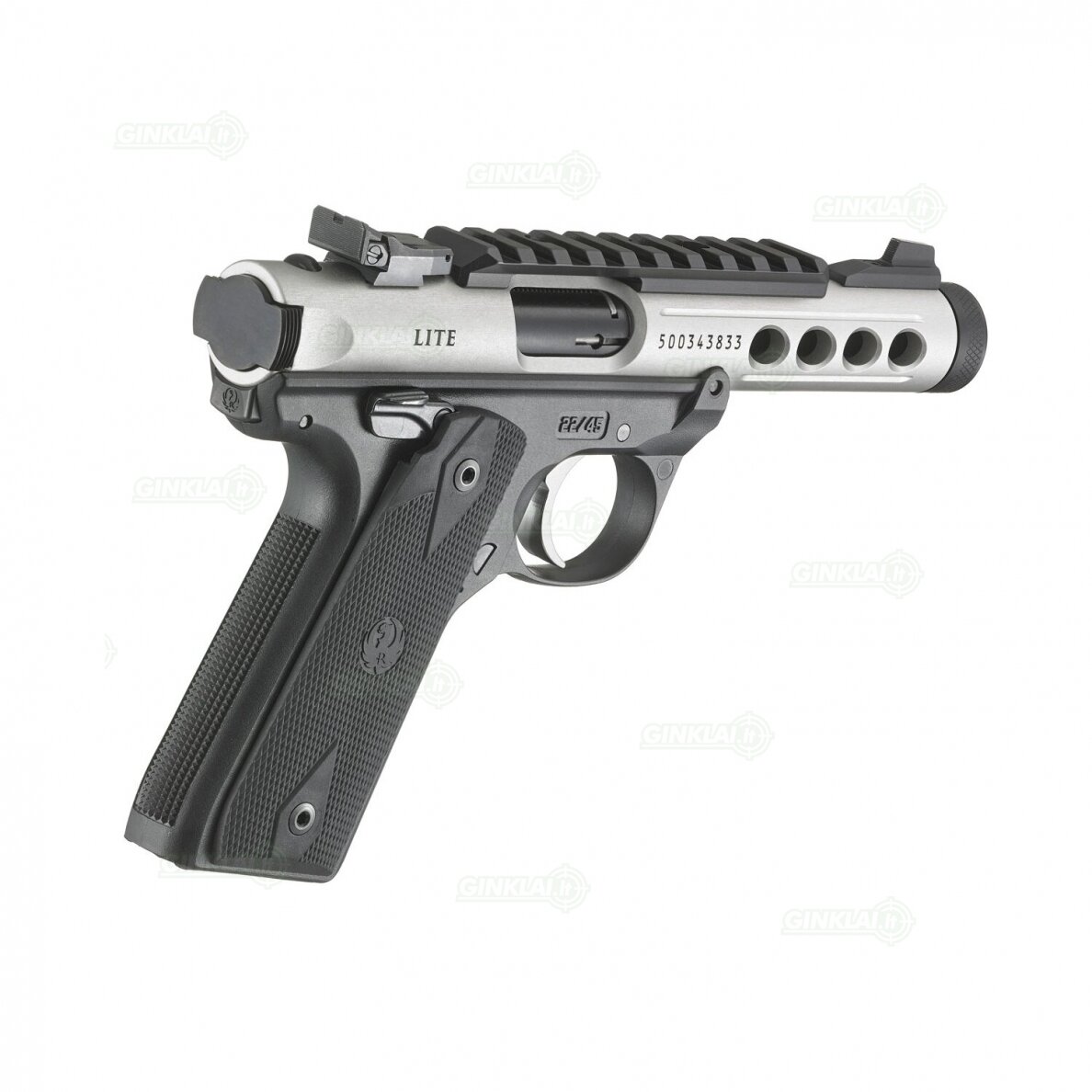 Pistoletas Ruger MK IV 22/45 Lite Silver 4,4", 22LR 43945 4 Pistoletas Ruger MK IV 22/45 Lite Silver 4,4", 22LR 43945 4