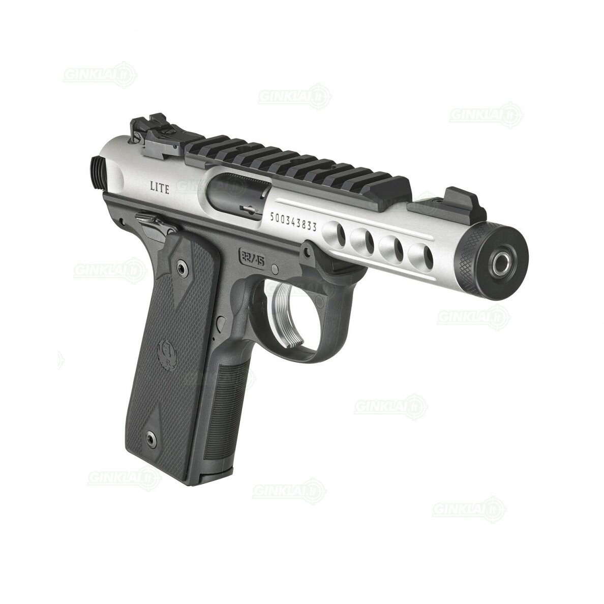 Pistoletas Ruger MK IV 22/45 Lite Silver 4,4", 22LR 43945 2 Pistoletas Ruger MK IV 22/45 Lite Silver 4,4", 22LR 43945 2