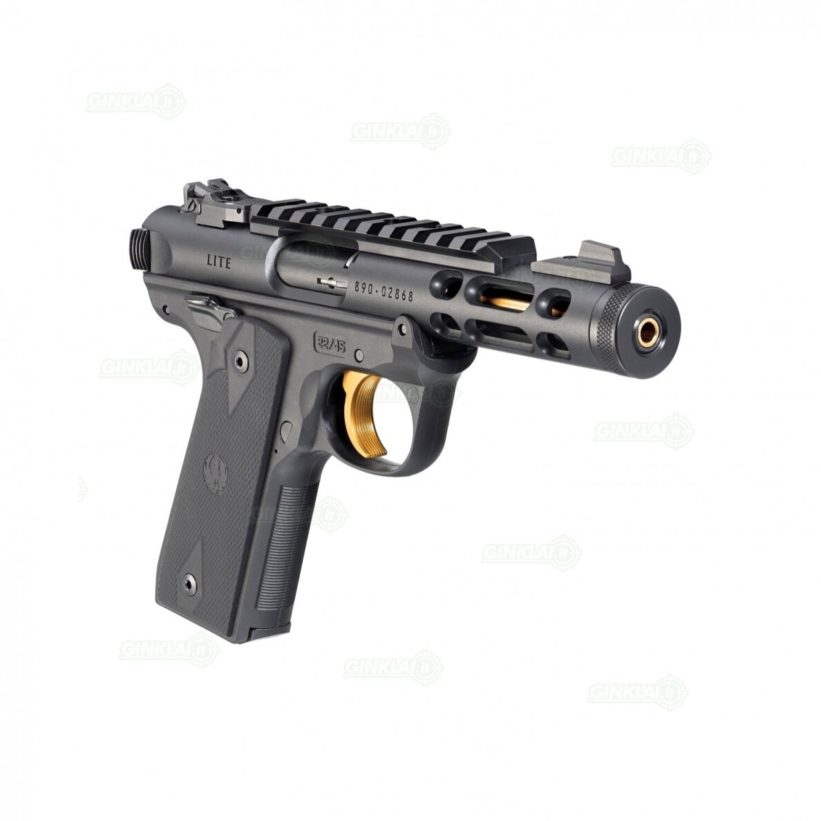 Pistoletas Ruger MK IV 22/45 Lite Black Gold 4,4", 22LR 43927 2 Pistoletas Ruger MK IV 22/45 Lite Black Gold 4,4", 22LR 43927 2