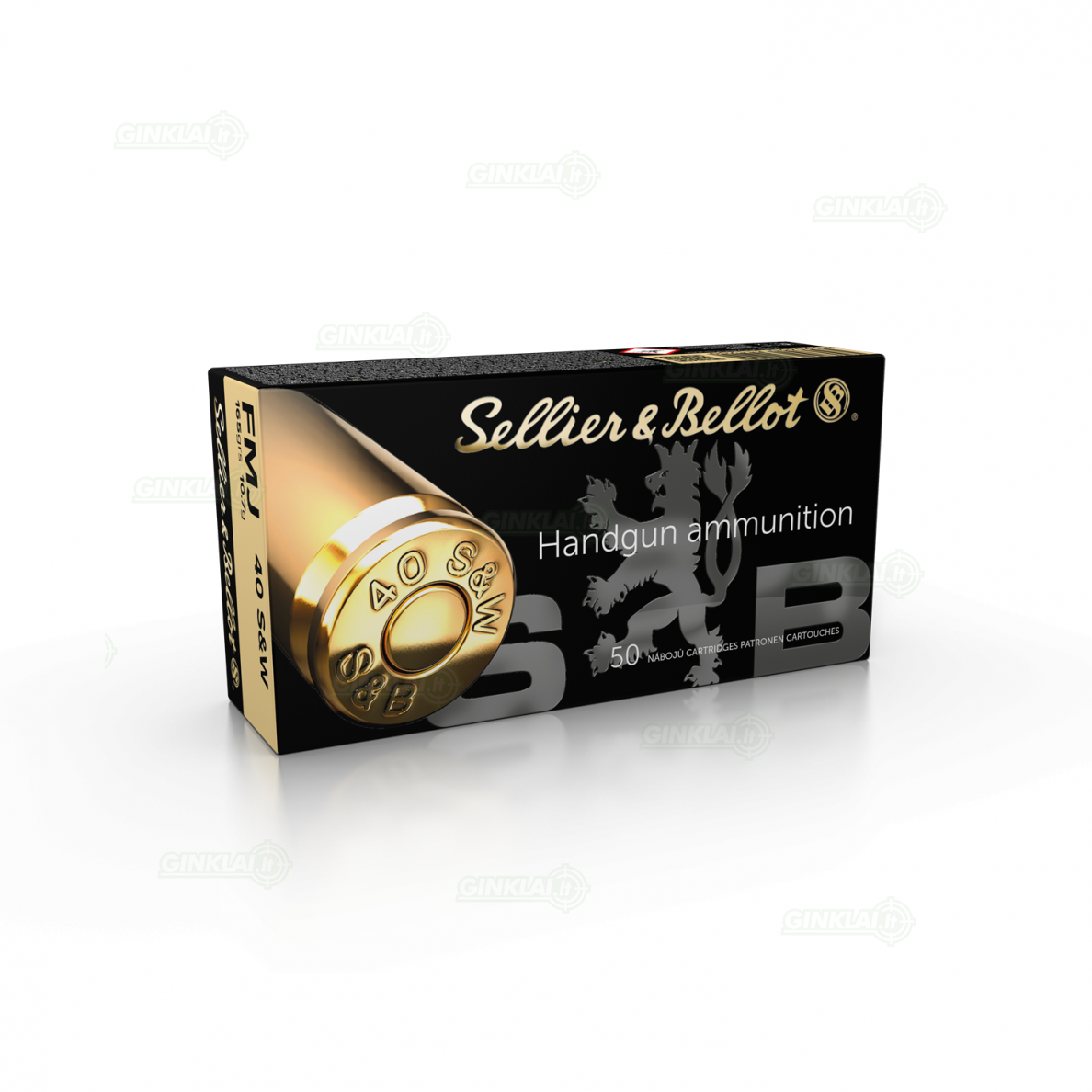 Pistoletiniai šoviniai Sellier&Bellot .40 S&W FMJ 10,7g 50 vnt. Pistoletiniai šoviniai Sellier&Bellot .40 S&W FMJ 10,7g 50 vnt.