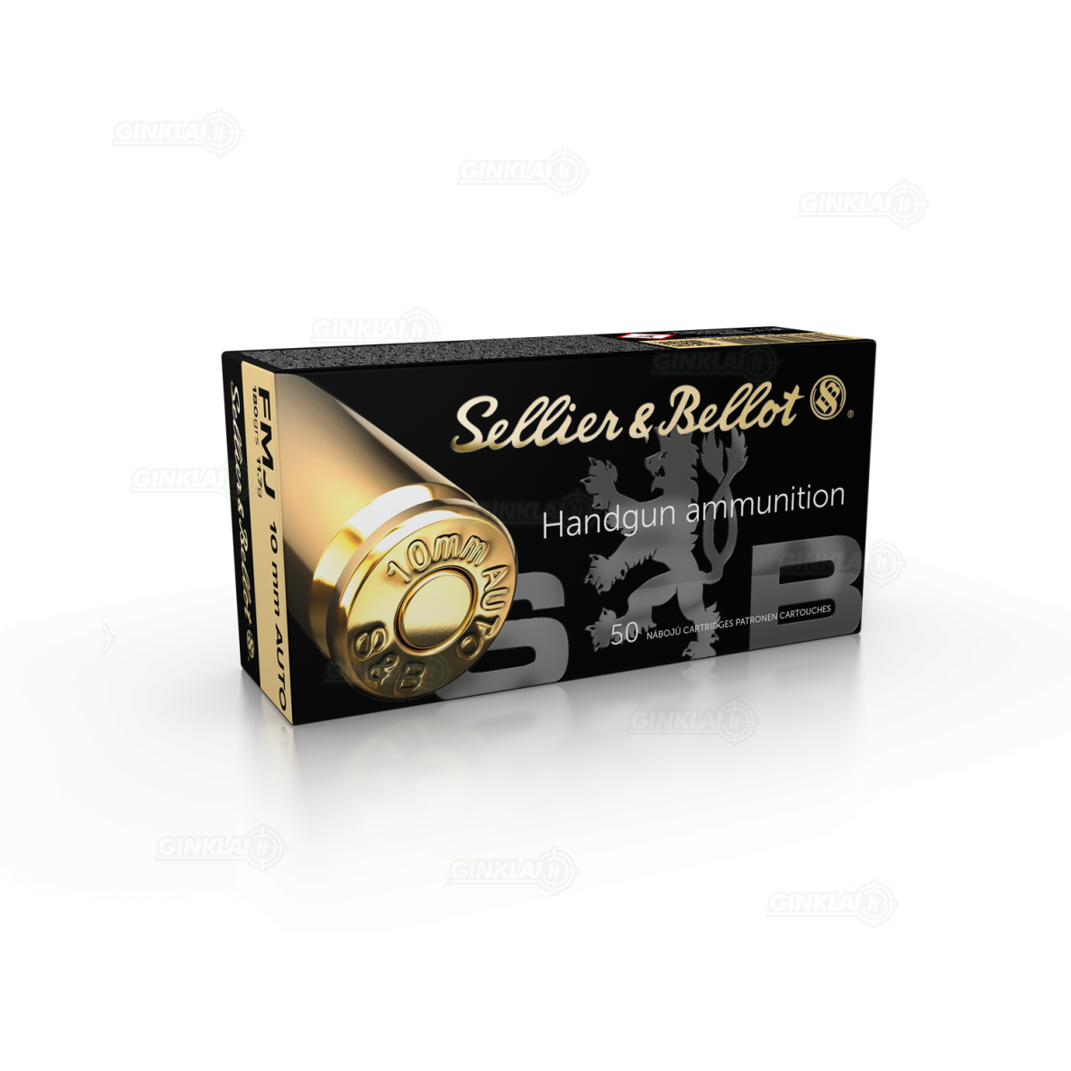 Pistoletiniai šoviniai Sellier&Bellot 10mm AUTO FMJ 11,7g 50 vnt. Pistoletiniai šoviniai Sellier&Bellot 10mm AUTO FMJ 11,7g 50 vnt.