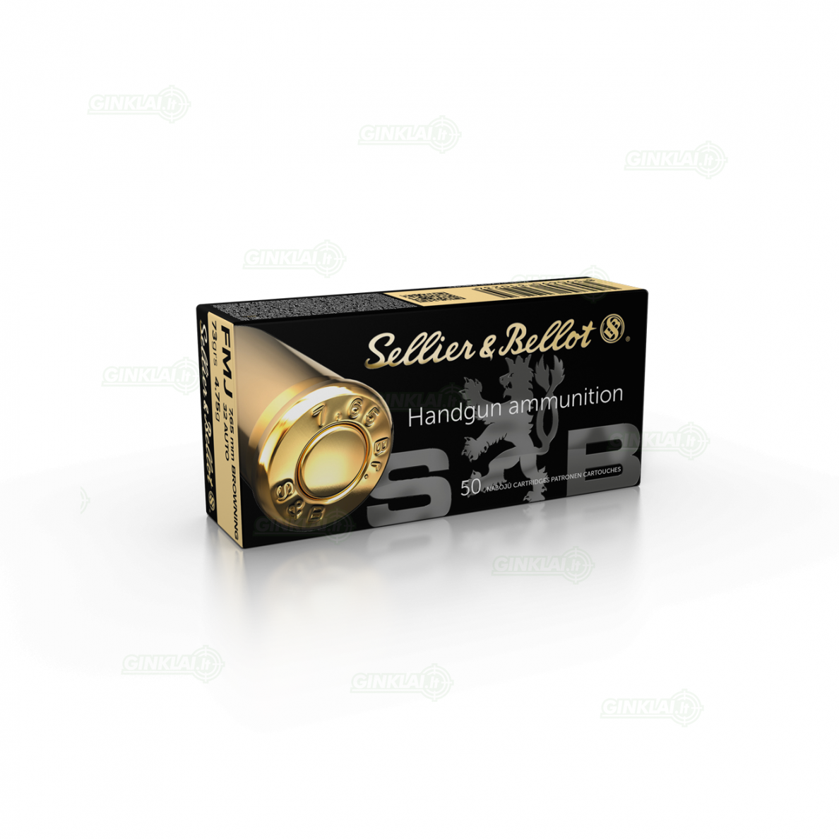 Pistoletiniai šoviniai Sellier&Bellot .45 ACP FMJ 14,9g 50 vnt. Pistoletiniai šoviniai Sellier&Bellot .45 ACP FMJ 14,9g 50 vnt.