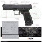 Pistoletas Arex Delta L OR Gen2, 9x19 + Shield SMS