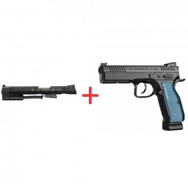 Pistoletas CZ Shadow 2 Black, 9x19 + CZ Shadow 2 Kadet adapteris