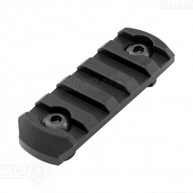 Picatinny bėgelis MFT Tekko Metal M-LOK 2-3/8" Picatinny Rail 5 Slots Black TMMLR5