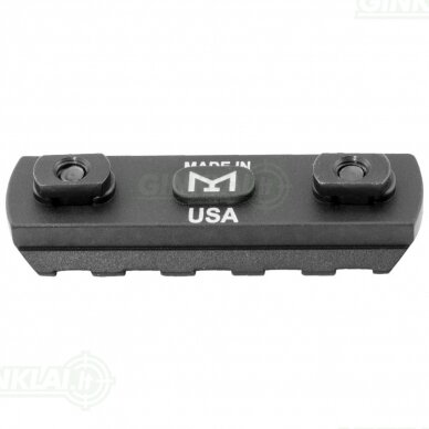 Picatinny bėgelis MFT Tekko Metal M-LOK 2-3/8" Picatinny Rail 5 Slots Black TMMLR5 1