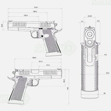 Pistoletas BUL 1911 Racer 9x19 6