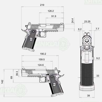 Pistoletas BUL SAS II TAC 5 Black 9x19 5