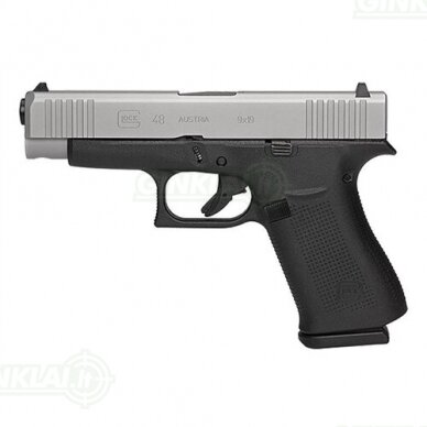 Pistoletas Glock 48 FS Silver Slide, 9x19
