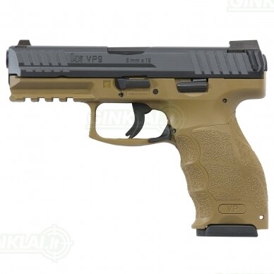 Pistoletas Heckler Koch SFP9 SF PB OR, 9x19 RAL8000 Pistoletas Heckler Koch SFP9 SF PB OR, 9x19 RAL8000