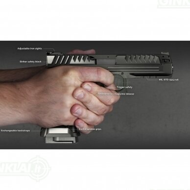 Pistoletas Laugo Arms Alien IPSC Retro PDO, 9x19 3 Pistoletas Laugo Arms Alien IPSC Retro PDO, 9x19 3