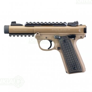 Pistoletas Ruger Mark IV 22/45 Tactical FDE 4,4", 22LR 40167 Pistoletas Ruger Mark IV 22/45 Tactical FDE 4,4", 22LR 40167