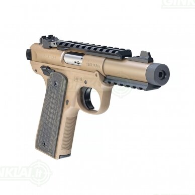 Pistoletas Ruger Mark IV 22/45 Tactical FDE 4,4", 22LR 40167 2 Pistoletas Ruger Mark IV 22/45 Tactical FDE 4,4", 22LR 40167 2