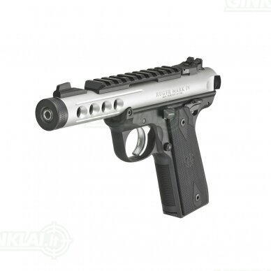Pistoletas Ruger MK IV 22/45 Lite Silver 4,4", 22LR 43945 1 Pistoletas Ruger MK IV 22/45 Lite Silver 4,4", 22LR 43945 1