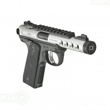 Pistoletas Ruger MK IV 22/45 Lite Silver 4,4", 22LR 43945 2 Pistoletas Ruger MK IV 22/45 Lite Silver 4,4", 22LR 43945 2