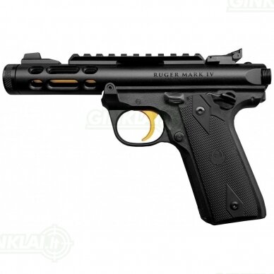 Pistoletas Ruger MK IV 22/45 Lite Black Gold 4,4", 22LR 43927