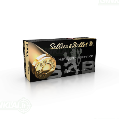 Pistoletiniai šoviniai Sellier&Bellot .40 S&W FMJ 11,7g 50 vnt. Pistoletiniai šoviniai Sellier&Bellot .40 S&W FMJ 11,7g 50 vnt.