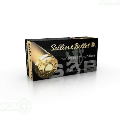 Pistoletiniai šoviniai Sellier&Bellot 10mm AUTO FMJ 11,7g 50 vnt. Pistoletiniai šoviniai Sellier&Bellot 10mm AUTO FMJ 11,7g 50 vnt.