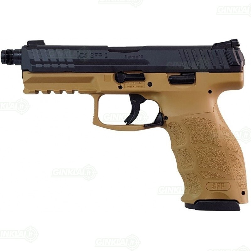 Pistoletas Heckler Koch SFP9-SF PB SD, 9x19 RAL8000 Pistoletas Heckler Koch SFP9-SF PB SD, 9x19 RAL8000
